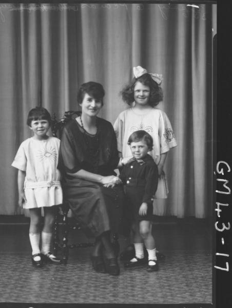 portrait of woman and three children, F/L Vessey