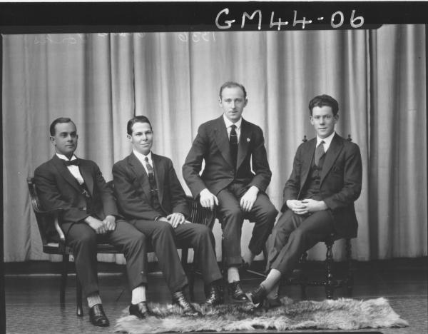 portrait of four young men, F/L Tonks