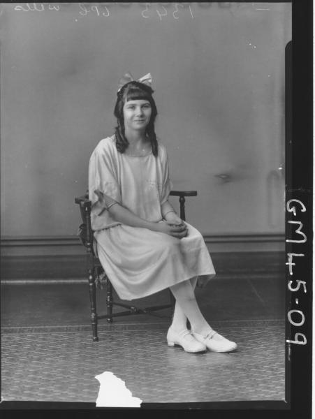 portrait of young woman, F/L Wells