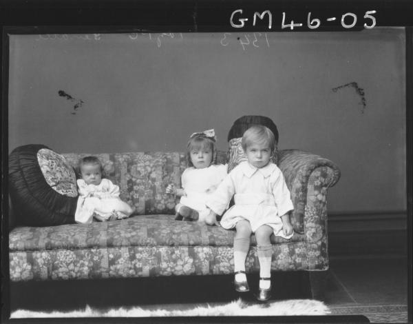 portrait of three young children, Thirloway