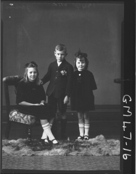 portrait of three children, F/L Jarvis