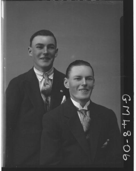 portrait of two young men, H/S Edwards