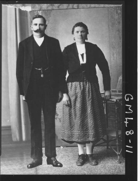 portrait of man and woman with man superimposed, F/L Evois