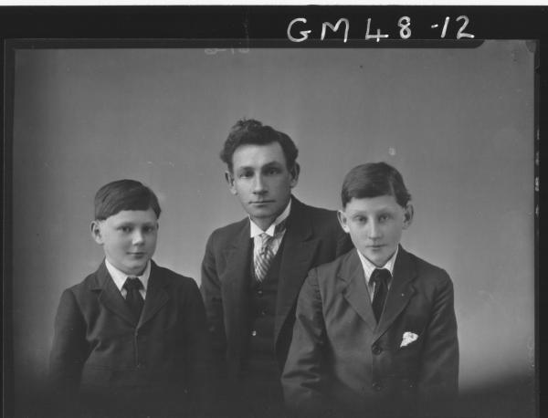 portrait of man and two boys, H/S Peel