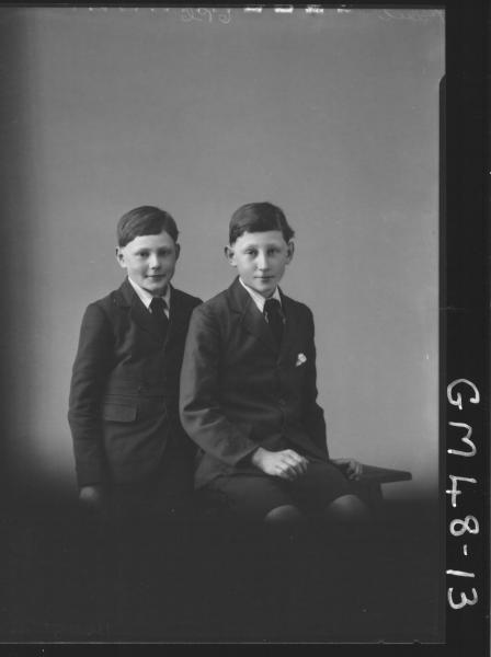 portrait of two boys, H/S Peel