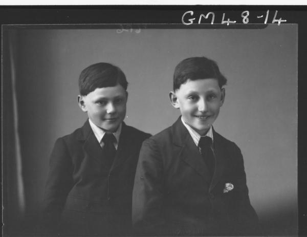 portrait of two boys, H/S Peel