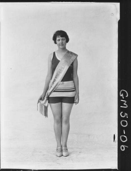 Miss Goldfields in swimsuit 1926, F/L Churack