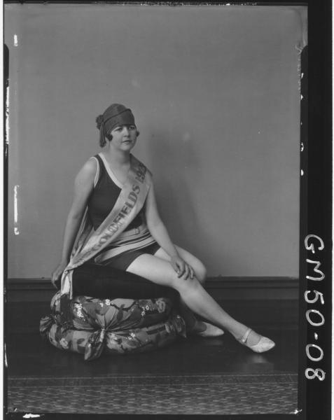 Miss Goldfields in swimsuit 1926, F/L Churack