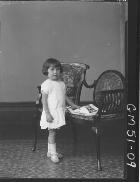 portrait of child, F/L Hicks