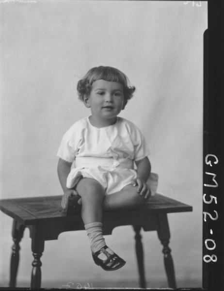 portrait of child, F/L Hawkins