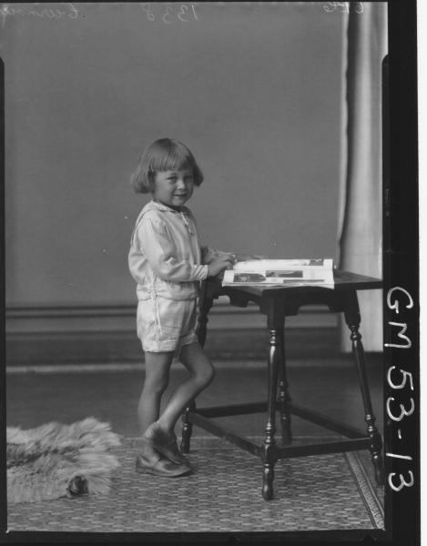 PORTRAIT OF CHILD, F/L CURNOW