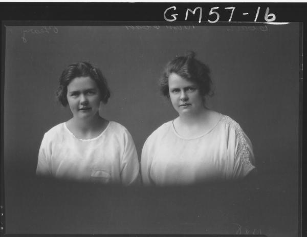 Portrait of two young women H/S, O'Leary