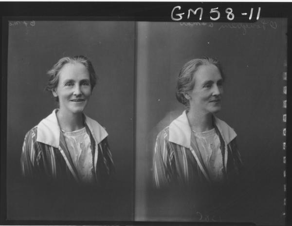 Two portrait poses of woman H/S, O'Loughlin