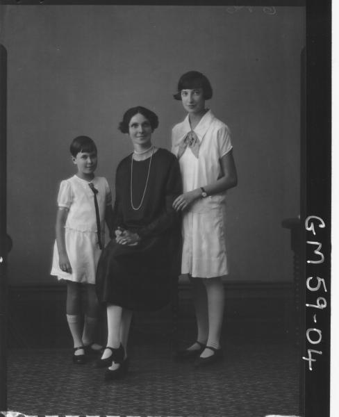 Portrait of woman and two girls F/L, Bennett