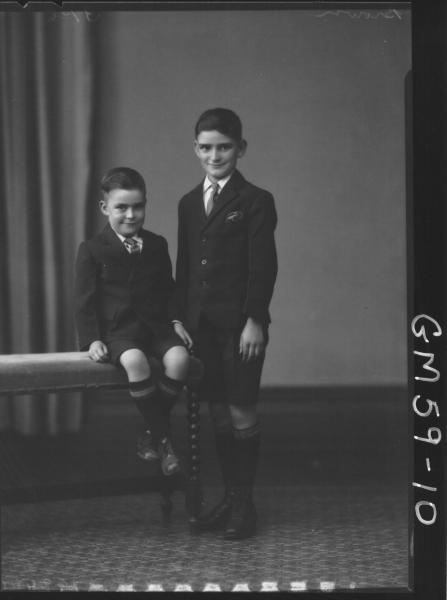 Portrait of two boys F/L, Brown