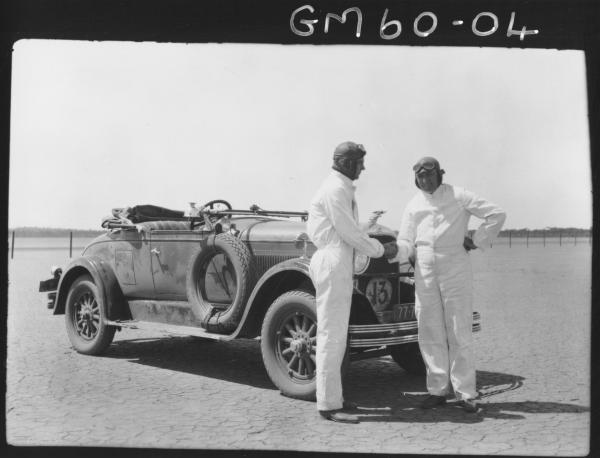 Studebaker sports car trials on lake Perkollili