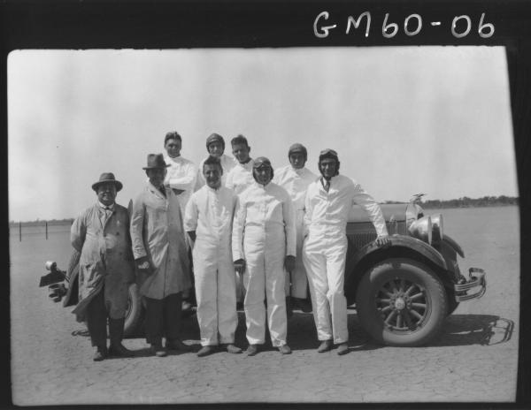 Studebaker sports car trials on lake Perkollili