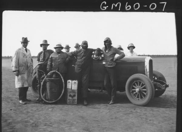 Studebaker sports car trials on lake Perkollili