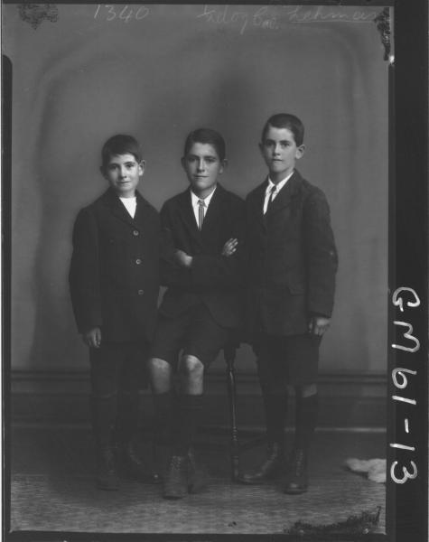 Portrait of three boys Lehmam