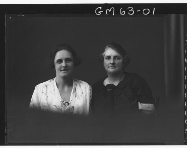 Portrait of two women Merton