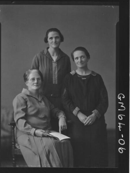 Portrait of three woman Thompson