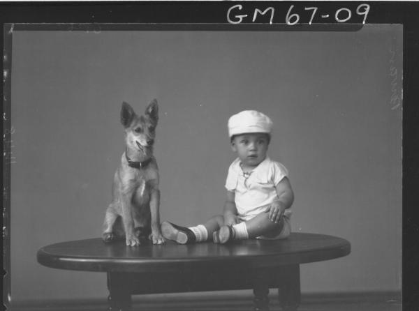 PORTRAIT OF BOY AND DOG, PERVAN