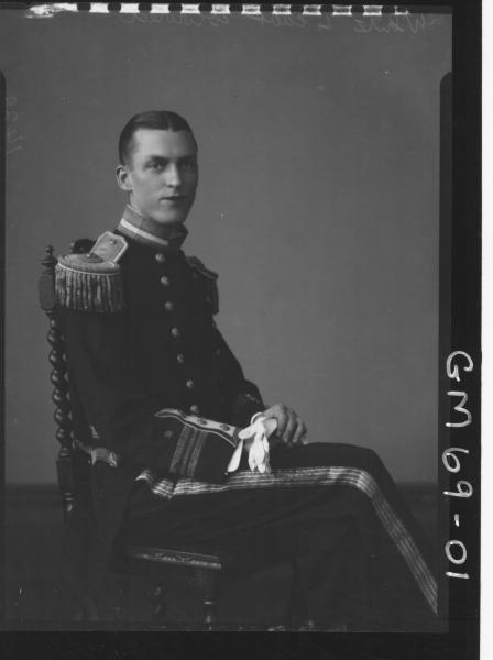 PORTRAIT OF MAN IN NAVAL OFFICE UNIFORM, WHITE