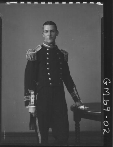 PORTRAIT OF MAN IN NAVAL OFFICER UNIFORM, WHITE