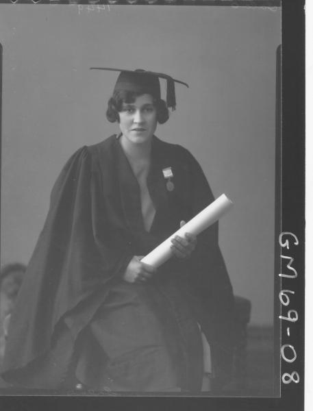 PORTRAIT OF WOMAN IN GOWN AND CAP, SALERS