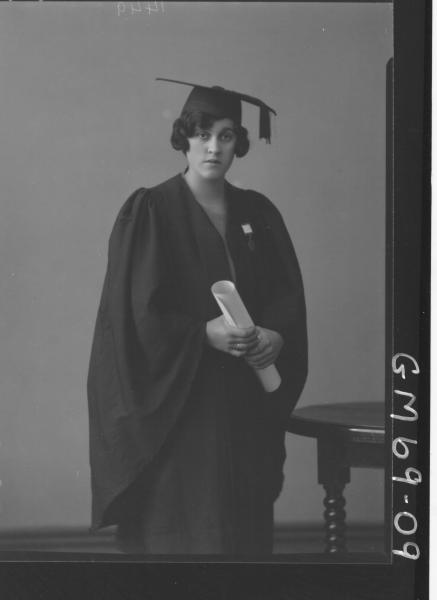 PORTRAIT OF WOMAN IN GOWN AND CAP, SALERS