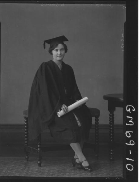 PORTRAIT OF WOMAN IN GOWN AND CAP, F/L KIDD