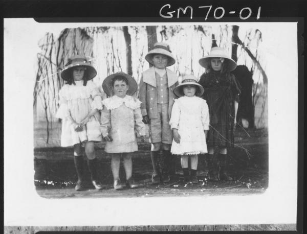 COPY OF FOUR CHILDREN IN BUSH, WILLCOCKS, HMS ALERT HAT BAND