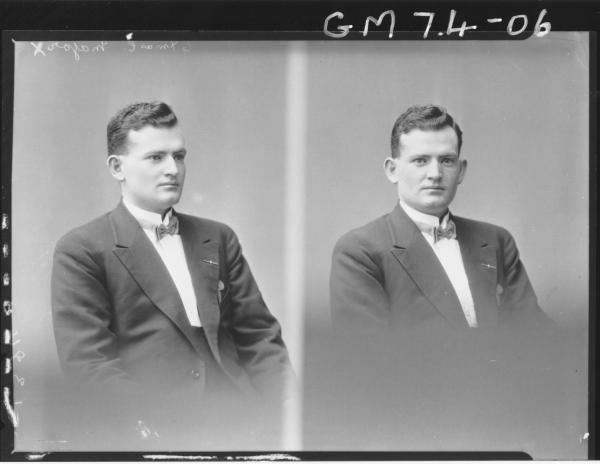 TWO PORTRAIT POSES OF MAN, H/S, MAJOR