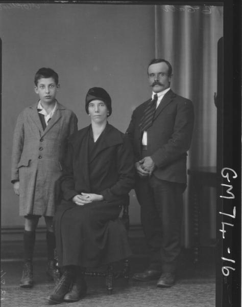 PORTRAIT OF WOMAN, MAN AND BOY, F/L, MORELLINI