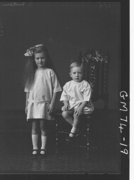 PORTRAIT OF TWO CHILDREN, F/L, MULLEN