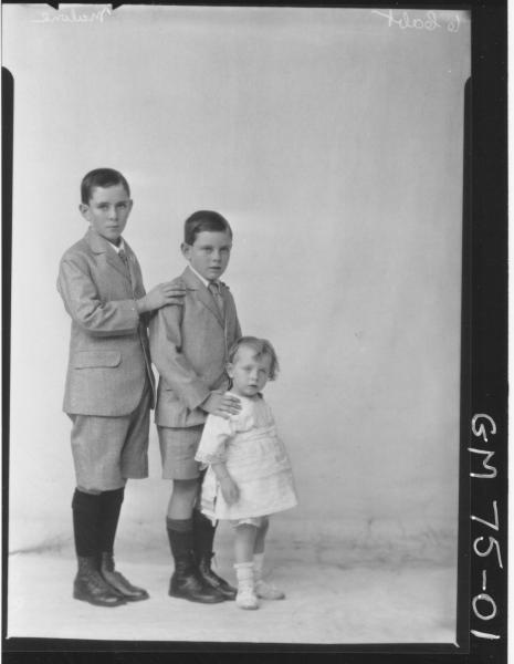 PORTRAIT OF THREE CHILDREN, F/L, MALONE
