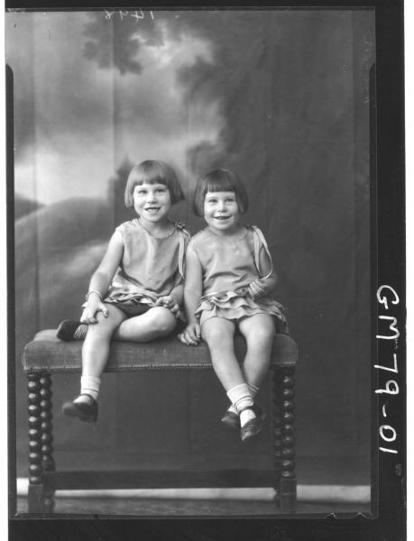 PORTRAIT OF TWO CHILDREN, F/L, NELSON