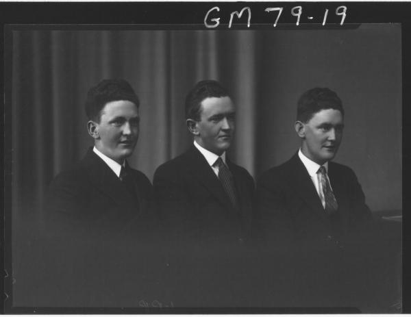 PORTRAIT OF THREE MEN, H/S, O'NIEL