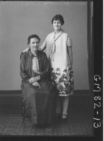 PORTRAIT OF TWO WOMEN, F/L, KELLY