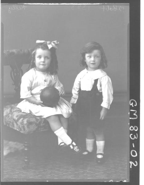 PORTRAIT OF TWO CHILDREN, F/L, KELLY