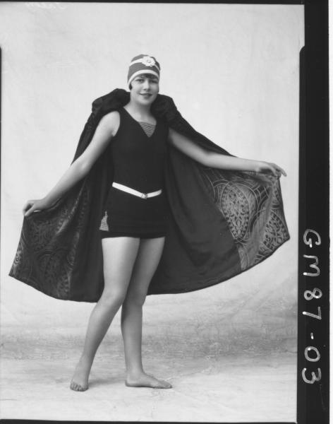 PORTRAIT WOMAN IN BATHERS, GREEN