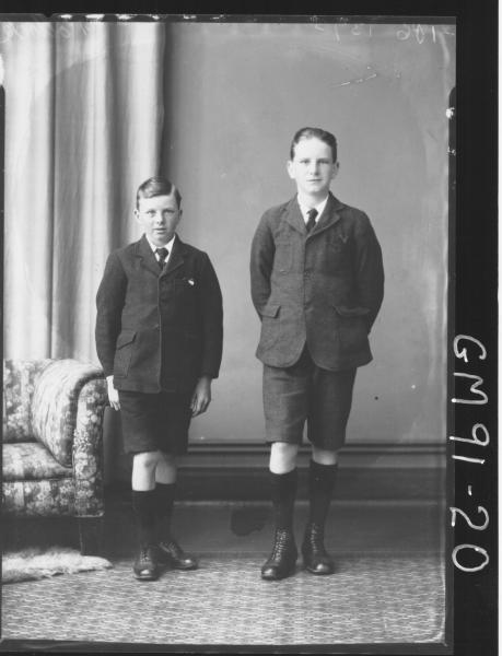 PORTRAIT OF TWO BOYS, 'Left Victor Walker Right Albert Walker (Pollock).