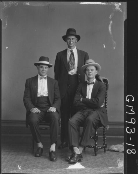 PORTRAIT OF THREE MEN, 'HALL'