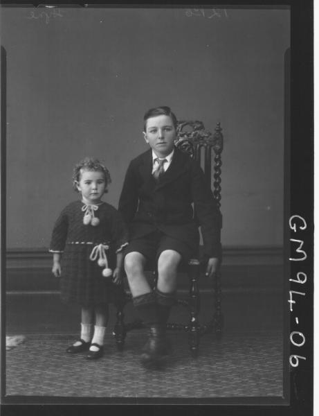 PORTRAIT OF TWO CHILDREN, 'HYNE'