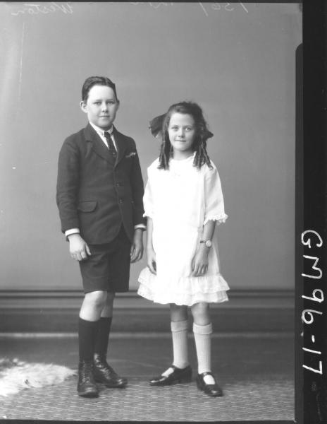 PORTRAIT OF TWO CHILDREN, 'WESTON'
