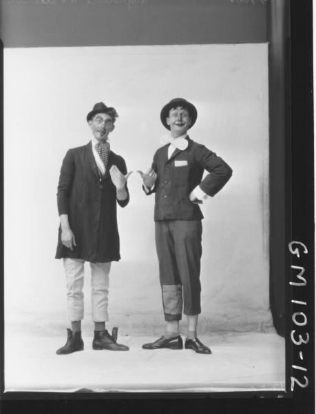 PORTRAIT OF TWO MEN FANCY DRESS, AUGUSTINE & PATTERSON