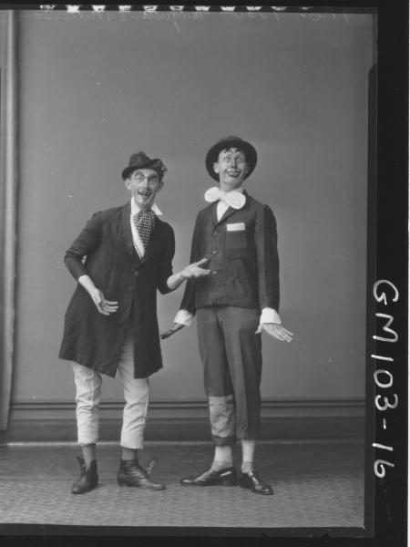 PORTRAIT OF TWO MEN FANCY DRESS, AUGUSTINE & PATTERSON