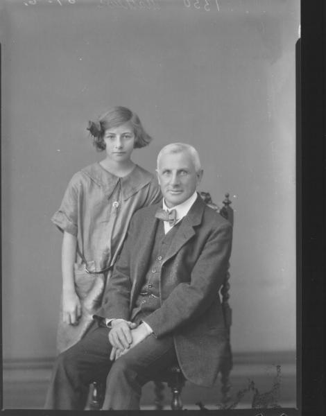 PORTRAIT OF MAN AND GIRL, MATHEWS