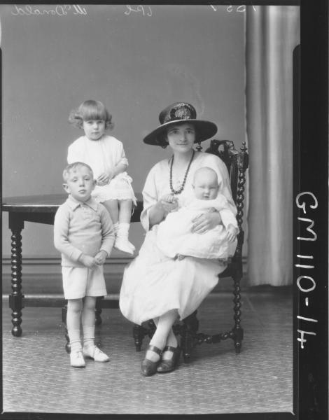 PORTRAIT OF WOMAN AND THREE CHILDREN, MCDONALD