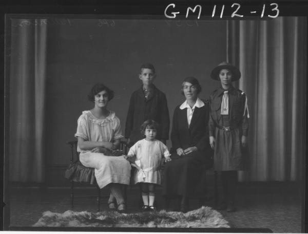 PORTRAIT OF TWO WOMEN, THREE CHILDREN, PATTERSON